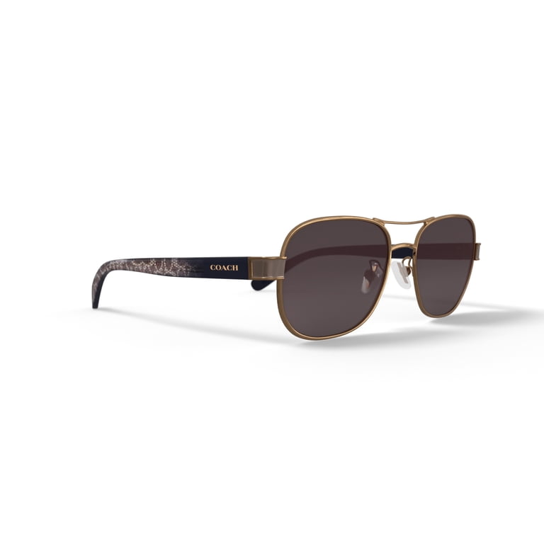 COACH Black Gold 57mm Sunglasses COACH 57mm Irregular Round Sunglasses | Nordstrom main image 3