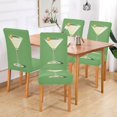 thumbnail image 2 of Yayeee 4 Pack Dining Chair Covers Stretch Parson Chairs Slipcovers Seat Protector, Green Lemon Juice, 2 of 6