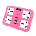 thumbnail image 2 of Enchufe de regleta con 4 salidas 3 puertos USB Cable de 1,8 metros, material ignífugo y de puerta de seguridad CUTICAT Adaptador de estante de pared de enchufe, 2 of 8