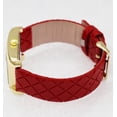 thumbnail image 2 of 38mm Montres Carlo Women Luxury Fashion Vegan Leather Quartz Dress Wrist Watch (Gold/Red), 2 of 4