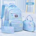 thumbnail image 2 of Weebloom Large School Backpack With Lunch Box Pencil Case For Kids Boys Girls Cute 3Pcs School Bags Set Waterproof 3 Piece Large Capacity Ergonomic Daypack Bookbag Elementary Middle School Blue, 2 of 3