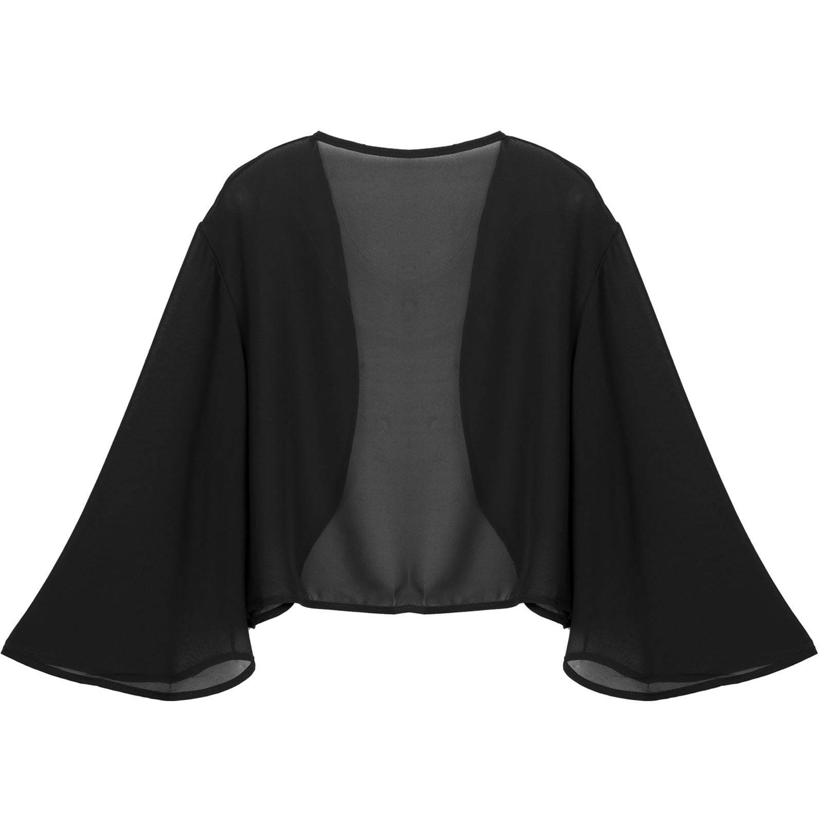 Silver Chiffon Shrug Over Dress