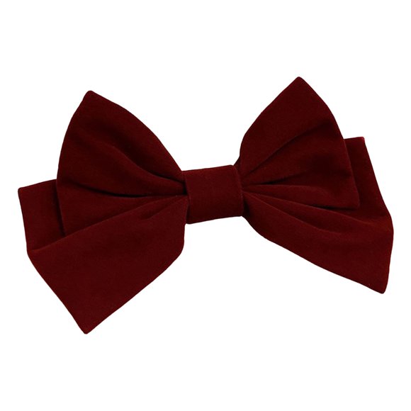 CSChome Women Barrette Women Barrette Big Knot Solid Color Flower Decor Non-Slip Elastic Spring Hair Decoration Red Festive Korean Women Hair Clip