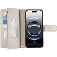 thumbnail image 3 of Funda cartera GANGXUN para iPhone 16e , cuero PU con tarjetero, cremallera, correa de mano, soporte y protección 987°, 3 of 6