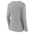 thumbnail image 3 of Women's  Gray Edmonton Oilers Primary Logo Long Sleeve V-Neck T-Shirt, 3 of 3