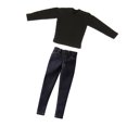 thumbnail image 1 of Camiseta y Pantalones 1/6 para Cuerpo de Acción Masculina 12 Pulgadas Sunnimix Negro Azul, 1 of 8
