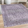 thumbnail image 1 of Vintage Decorative Rug, Nostalgic Retro Floral Petals Pastel Look Damask Check Victorian Motif, Quality Carpet for Bedroom Dorm and Living Room, 6 Sizes, Pastel Purple Quartz, by Ambesonne, 1 of 4