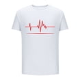 thumbnail image 4 of FRSASU Mens Hipster Hiphop Tees - Fashion Broken Line Graphic Print Cotton T-Shirts White, 4 of 5