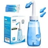 Nose Cleaner Neti Pot for Adult Nasal Wash with 60 Saline Packets 260 ml Netty Bottle for Nasal Flush Wash Sinus Rinse and Sticker Thermometer