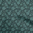 thumbnail image 1 of oneOone Viscose Chiffon Dark Teal Green Fabric Abstract Floral Sewing Craft Projects Fabric Prints By Yard 42 Inch Wide, 1 of 4
