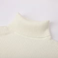 thumbnail image 6 of UJNDER Women's Fashion Long Sleeve Turtleneck Solid Color Sweater Sheep Loose Knit Pullover Top White M, 6 of 7