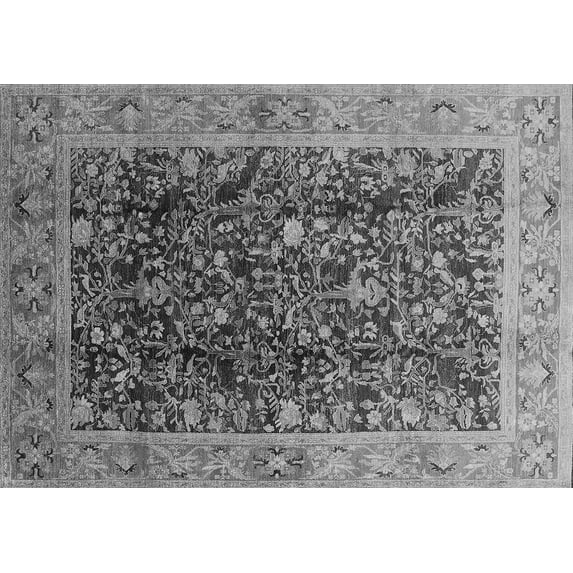 Ahgly Company Indoor Rectangle Oriental Gray Traditional Area Rugs, 2' x 4'