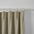 thumbnail image 3 of TWOPAGES Blackout Drape 84 W X 108 L Inches Pinch Pleat Curtain Linen Blend Window Treatment for Bedroom, 1 Panel, Taupe Grey, 3 of 6