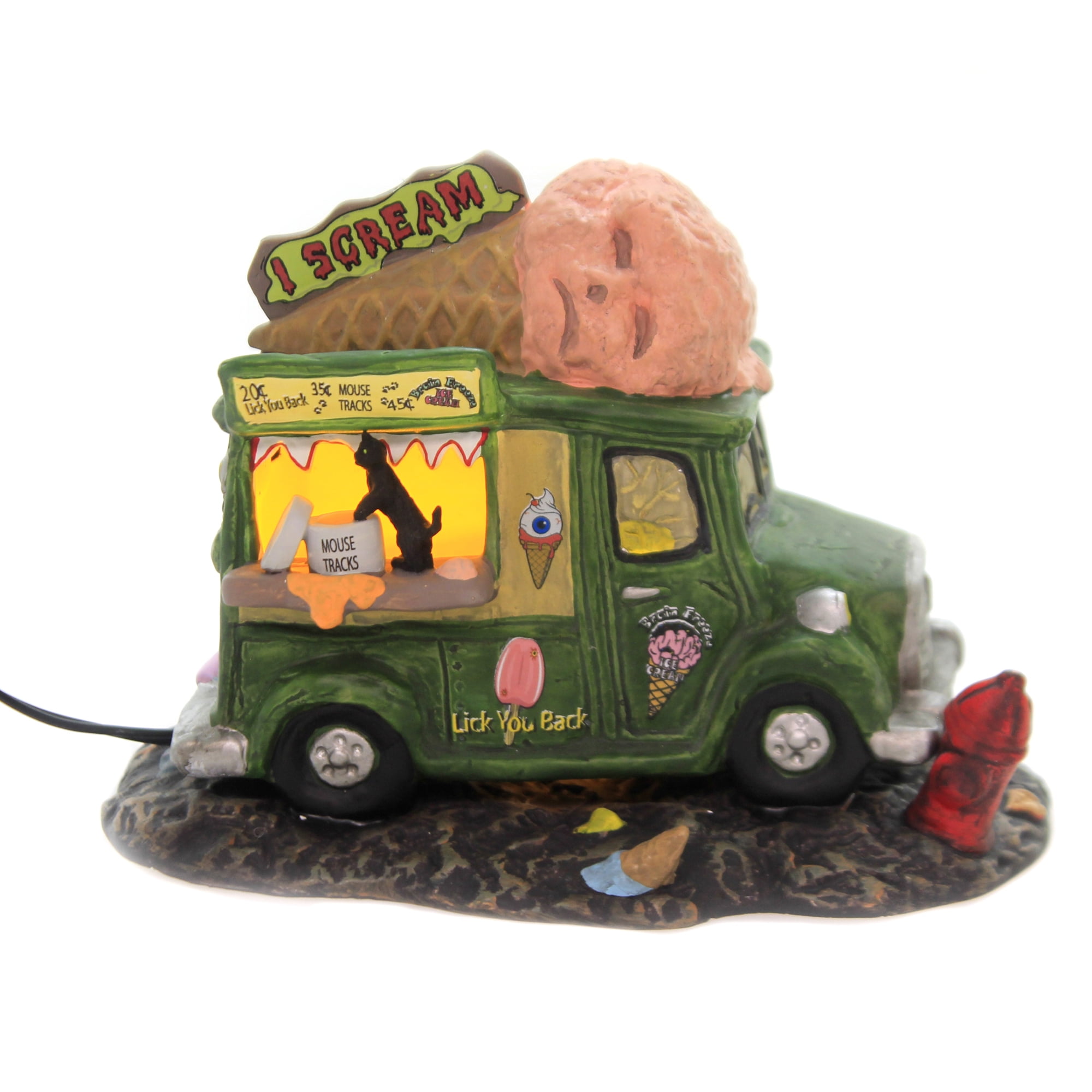 Department 56 Accessory I SCREAM ICE CREAM TRUCK Haunted Wheels Truck 6004280