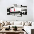 thumbnail image 3 of Elephant Stock Poker Aces Wall Art - Horizontal Multi Panel Canvas - Living Room Wall Decor - Hobbies And Lifestyle Multi Panel - White And Black Decor - 75" x 48", 3 of 8