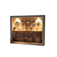 thumbnail image 2 of 12.4in Wooden Mini Museum Shadow Box Photo Display Frame Decor, Gallery Style Shadow Box with 10 Mini Frames and 16 Figurines for Shelf Wall Display, 2 of 5