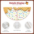 thumbnail image 3 of Sikiie White Ice Cream Nativity Christmas Tree Skirt, Jesus Christian Winter Holiday Tree Mat Decoration(30-48IN)36", 3 of 6