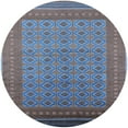 thumbnail image 1 of Ahgly Company Indoor Round Mid-Century Modern Plum Purple Oriental Area Rugs, 5' Round, 1 of 6