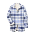 thumbnail image 2 of Woman Within Plus Size Fleece Flannel Snap-Front Shirt, 2 of 3