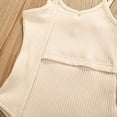 thumbnail image 5 of Fesfesfes Toddler Kids Baby Girls Solid Ribbed Suspender Vest Flared Pants Outfits Set, 5 of 9