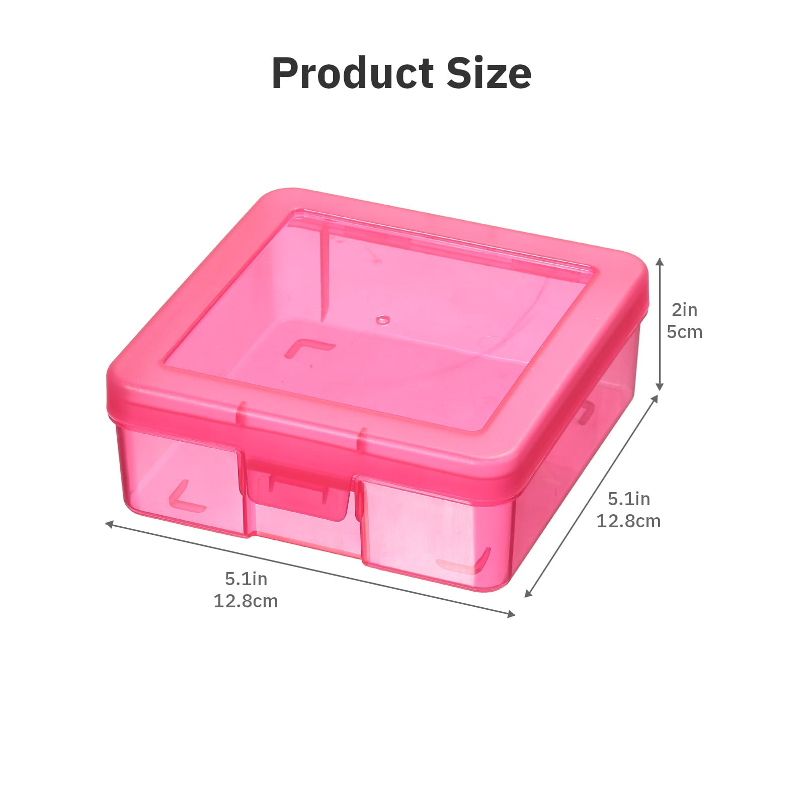 Novelinks Plastic Storage Box Containers Pencil Box, Colorful, 18 Pack