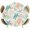Teal Red, variant on Elastic Fitted Round Tablecloth, Teal Red Turtle Coastal Waterproof Stretch Table Cover for 45"-54" Tables, Summer Beach Nautical Coral Starfish Washable Outdoor Tablecloths for Patio, Picnic