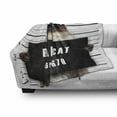 thumbnail image 3 of Cat Soft Flannel Fleece Throw Blanket, Bad Gang Cat in Jail Kitty Under Arrest Criminal Prisoner Hangover Work, Cozy Plush for Indoor and Outdoor Use, 60" x 80", Brown Black White, by Ambesonne, 3 of 6