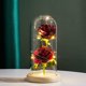 thumbnail image 1 of Cubierta de cristal rosa flor eterna dos led luminosos adornos creativos Navidad día de la madre regalo de San Valentín., 1 of 6