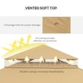 thumbnail image 5 of Outsunny 141.7" x 118.1" Steel Outdoor Patio Gazebo Canopy with Removable Mesh Curtains, Display Shelves, & Steel Frame, Brown, 5 of 9