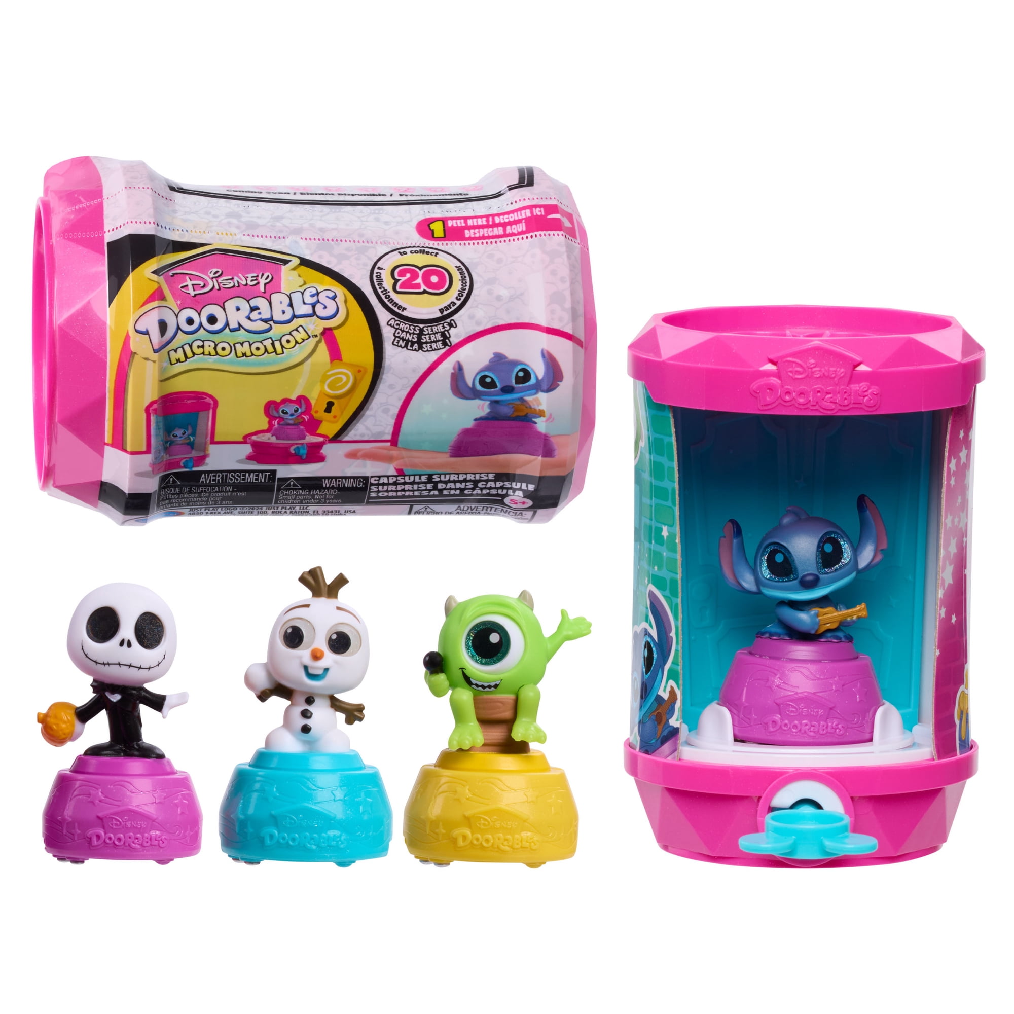 Disney Doorables Micro Motion Capsules, Surprise 1.5-inch Micro Motion Collectible Figurine, Kids Toy for Ages 5 and up