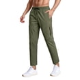 thumbnail image 4 of Dpytoraw Men's Lightweight Jogger Pants Stretch Fit Outdoor Running Travel Trousers Green L, 4 of 7