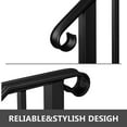 thumbnail image 7 of Ktaxon Outdoor 1-3 Step Wrought Iron Picket Handrail Black, 7 of 7