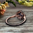 thumbnail image 4 of 1.5 Carat Princess Cut Pink Morganite Engagement Ring On 10k Rose Gold Wedding Ring Art Retro Vintage Looking, 4 of 5