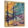 thumbnail image 3 of Designart 'Landscape With Autumn Forest Sunset River' Traditional Framed Canvas Wall Art Print, 3 of 5