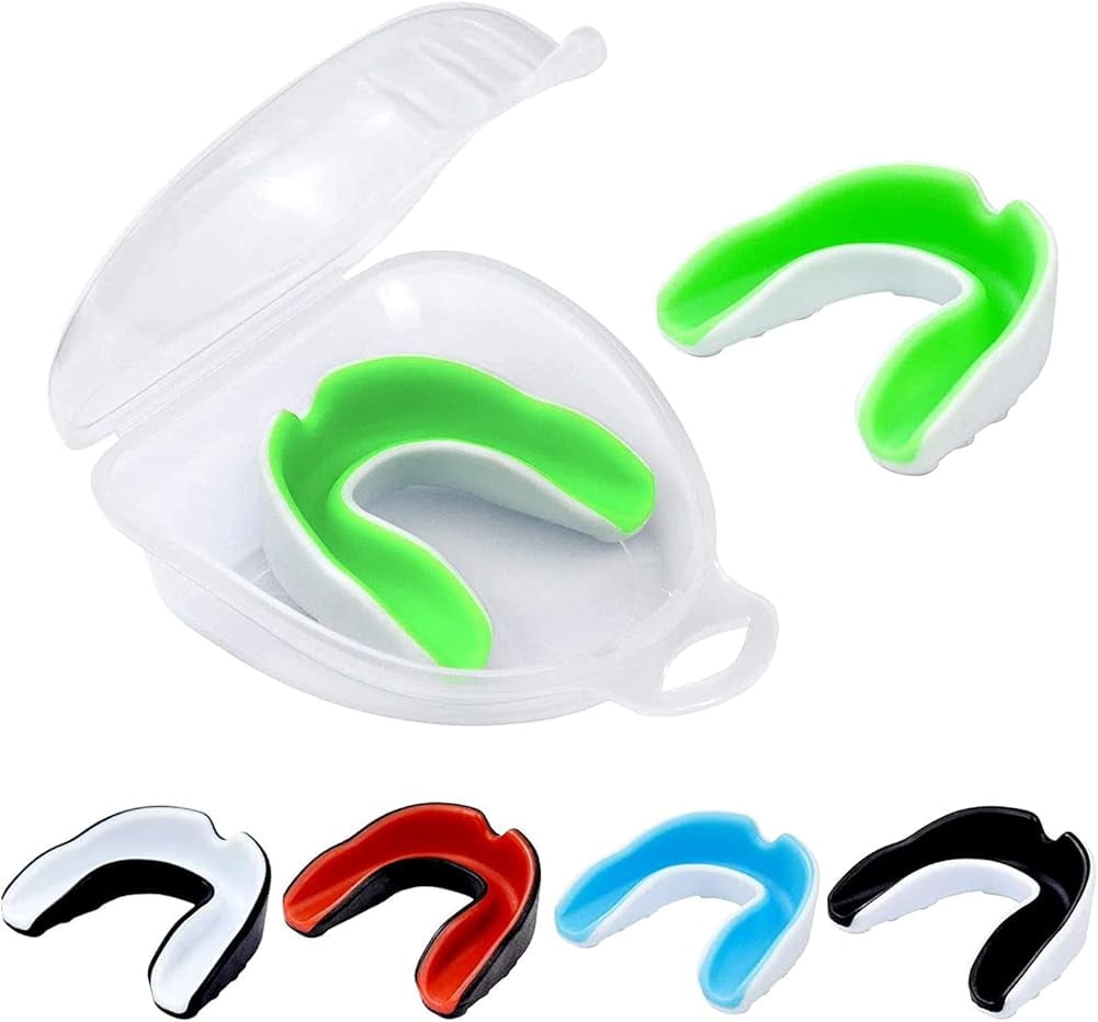 FrostHike 5Pcs Sports Mouth Guards Kids Rugby Gum Shield Junior Gum Shield with Free Case