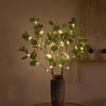 thumbnail image 5 of 3-Inch Leaf Decoration with LED Light, Single Branch Cutting for Indoor Desktop Holiday Decor, Warm White Battery-operated Table Centerpiece,Orange, 5 of 5