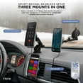 thumbnail image 2 of iHome 3-in-1 Magnetic Wireless Charging Car Mount, 15W Fast Charge, Flexible Vent, Dash & Windshield Mount, 2 of 4