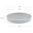 thumbnail image 3 of Ecopots Round Recycled Plastic Modern In/Outdoor Planter Flower Pot Saucer, Dark Grey, 6", 3 of 4