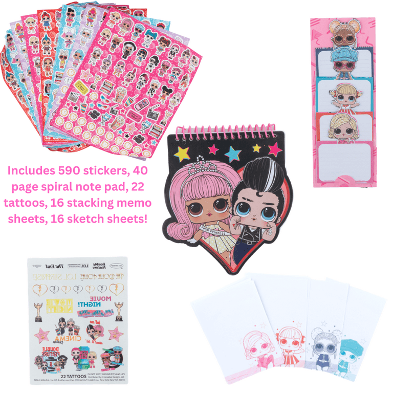 LOL Surprise Dolls Girls Art Set Painting Coloring Supply and Stickers 711 Piece Set