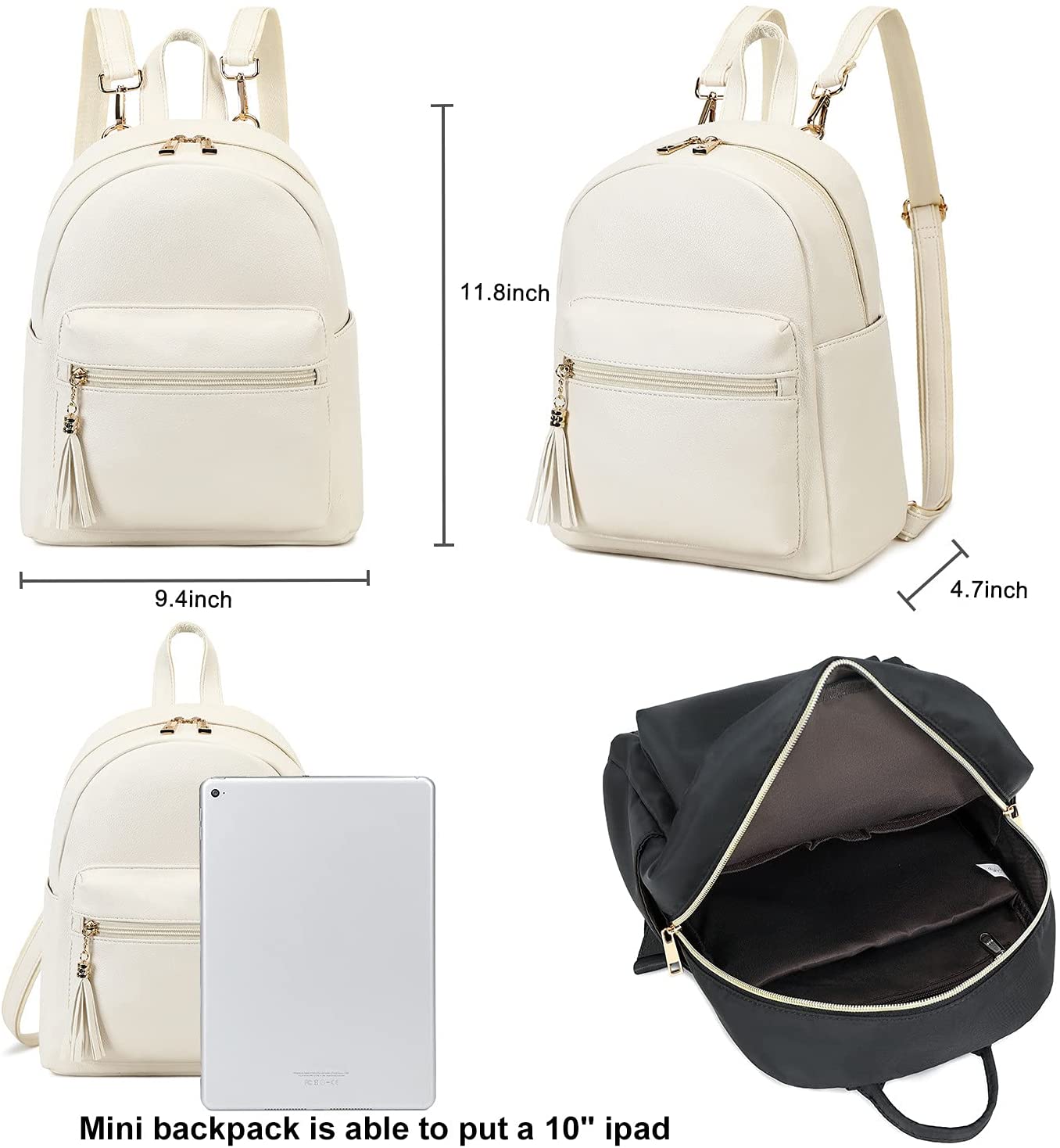 Women Fashion Leather Backpack Purse 