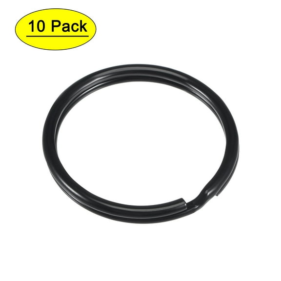 Uxcell 30mm Open Flat Split Keyring Connector Electrophoretic Paint Iron 10 Count