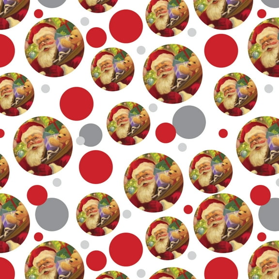 Christmas Holiday Santa Jolly Sparkle Premium Gift Wrap Wrapping Paper Roll