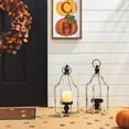 thumbnail image 5 of Glitzhome  Farmhouse Rustic Metal Lanterns Hanging Candle Holder Black S+S, 5 of 5
