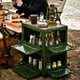 thumbnail image 3 of Large Plastic Storage Bin Collapsible Outdoor Camping Box With Wood Lid Folding Stackable Trunk Organizer Green, 3 of 5