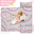 thumbnail image 4 of Gray Pink Baseball Stitches Pattern Toddler Nap Mats for Kids Preschool,Sleeping Mat Bag or Kids,Toddler Sleeping Bag,Toddler Nap Mat or Daycare, 4 of 6