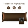 thumbnail image 2 of MR&HM Satin Body Pillow Case, Satin Body Silk Pillowcase for Hair and Skin, 20x54, Brown, 2 of 5