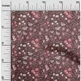 thumbnail image 2 of oneOone Cotton Cambric Brown Fabric Leaves & Flower Fabric For Sewing Printed Craft Fabric By The Yard 42 Inch Wide-L2, 2 of 6