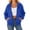 Blue, variant on CHGBMOK Women's Fall Hoodies Raglan Sleeve Fleece Sweatshirt Long Sleeve Zip Front Casual Jacket with Pockets