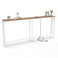 thumbnail image 1 of Gymax 71'' Console Table w/Power Outlet Metal Frame for Hallway Foyer Living Room Natural & White, 1 of 10