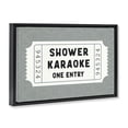 thumbnail image 3 of Stupell Industries Shower Singing Ticket Stub Black Framed Floater Canvas Wall Art design by Lettered and Lined, 21 x 31, 3 of 9